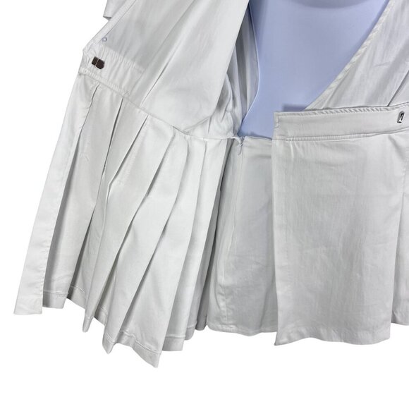 Zara Womens XS White Pleated Wrap Tennis Skort Dress Pickleball Preppy Old Money - Picture 6 of 15